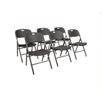 Set Of 6 Amazon Basics Folding Plastic Chairs With 350-Pound Capacity