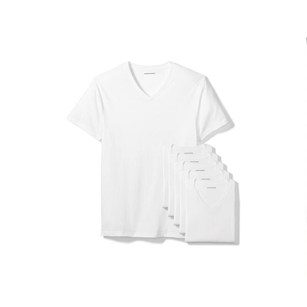 6 Amazon Essentials Men's V-Neck T-Shirts