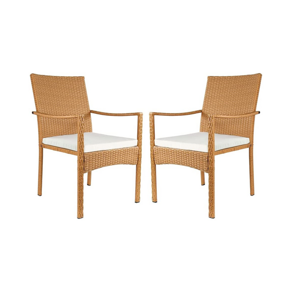 Amazon Brand - Ravenna Home Set of 2 Coastal Outdoor Patio Dining Chairs