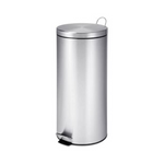 Honey-Can-Do Round Stainless Steel Step Trash Can with Liner