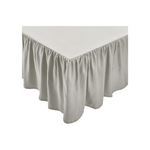 Classic Style Lightweight Ruffled Bed Skirt, Soft and Stylish 100% Microfiber with 16″ drop (Full, Light Grey)