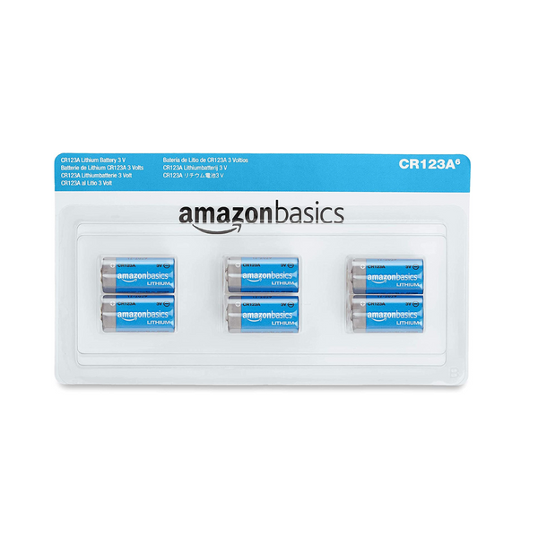 6-Pack Amazon Basics CR123a 3-Volt Lithium Batteries