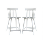 2 Stone & Beam Classic Spindle-Back Counter-Height Wood Barstools