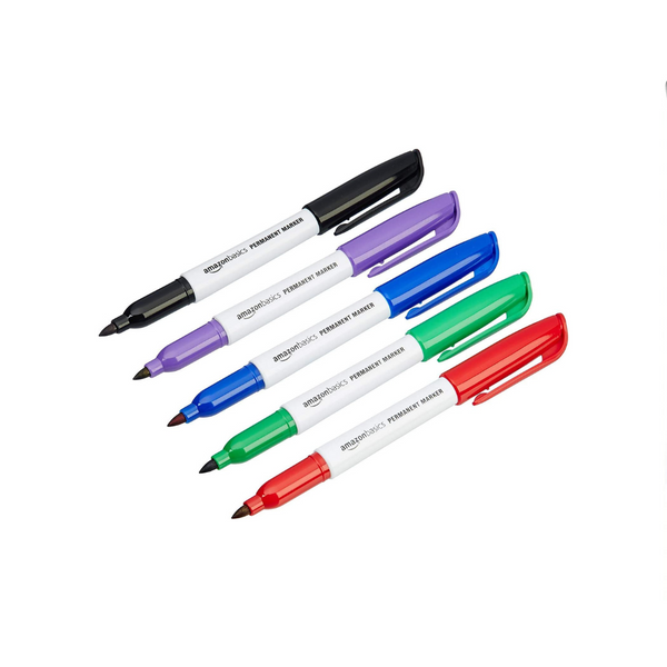 12 Amazon Basics Fine Point Tip Permanent Markers