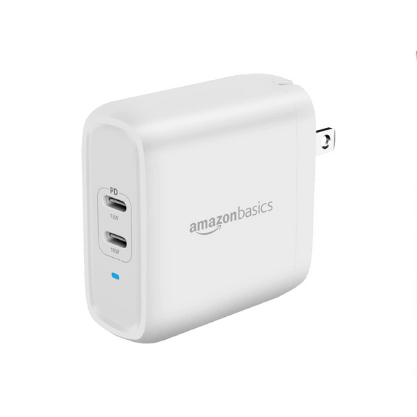 Amazon Basics 36W Two-Port USB-C Wall Charger