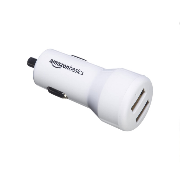 4 cargadores de coche USB duales de 4,8 amperios y 24 W de Amazon Basics