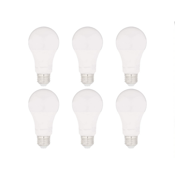 6 Amazon Basics LED Light Bulbs (10,000 Hour Lifetime)