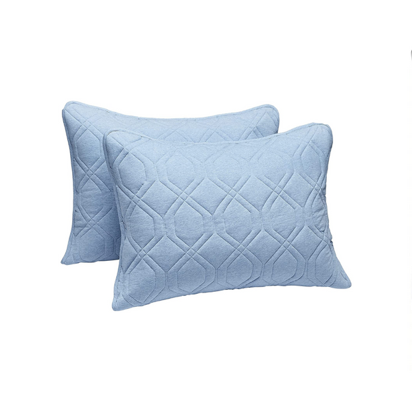2 Amazon Basics Cotton Jersey Blend Quilt Pillows