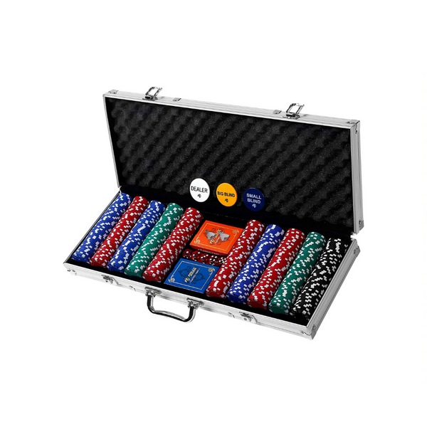 Professional Poker Set with Case (500 Chips) PzDeals
