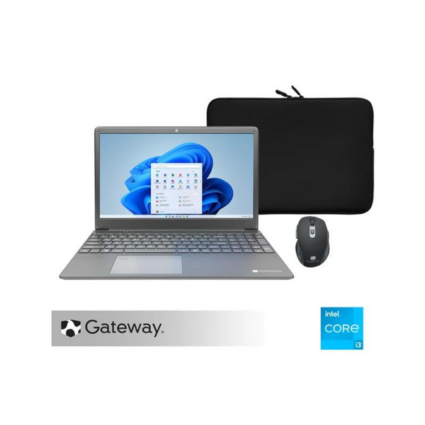 Gateway 15.6″ Ultra Slim Core i3 128GB SSD Notebook With Carrying Case & Wireless Mouse