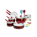 16 Piece Tasty Ceramic Titanium-Reinforced Cookware Set
