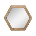 Stonebriar Decorative 24 Inch Hexagon Hanging Wall Mirror