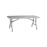 6 Feet Office Star Resin Rectangle Center-Folding Portable Table