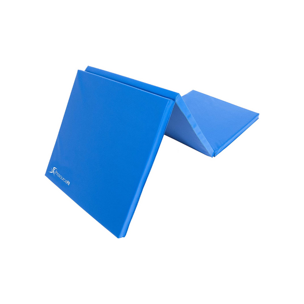 ProsourceFit Tri-Fold Folding Thick Exercise Mat Gray, Blue