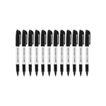 12-Pack Black Permanent Markers