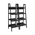 Paquete de librería con escalera Ameriwood Home Lawrence de 2 piezas y 4 estantes