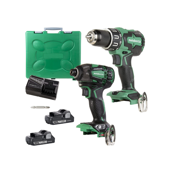Metabo HPT 18V Cordless Hammer Drill & Impact Driver w/ 2x 3.0Ah Batteries & Charger