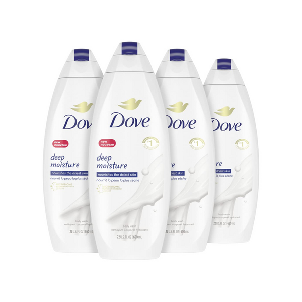 4-Pack 22oz. Dove Deep Moisture Body Wash