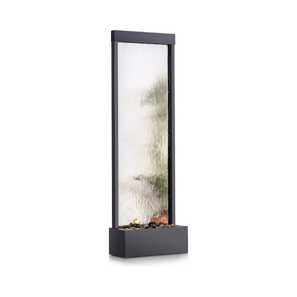 Alpine Corporation Mirror Waterfall Fountain with Stones and Light