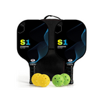 Pickleball Fiberglass Paddle Set USAPA Approved With Indoor & Outdoor Balls
