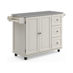Homestyles Stainless Steel Top Kitchen Cart Rolling Mobile Island