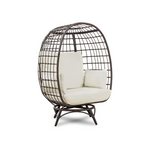 Sunjoy Cuddle Wicker Swivel Lounge Egg Chair