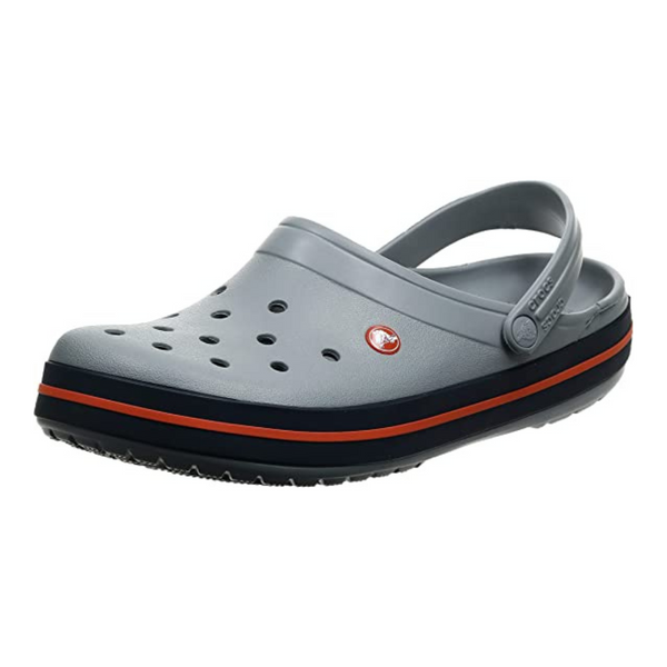 Crocs Unisex-Adult Crocband Clog (Light Grey/Navy or Navy)