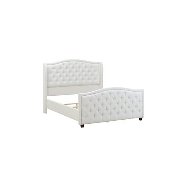 Jennifer Taylor Home Marcella Collection Queen Wingback Tufted Upholstered Bed Frame