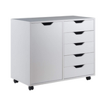 Gabinete lateral móvil Winsome Wood Halifax de 5 cajones