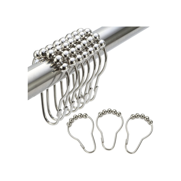12-Ct Amazer Stainless Steel Shower Curtain Rings