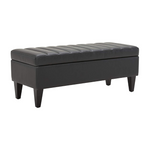 Rivet Channel-Tufted Velvet Storage Ottoman