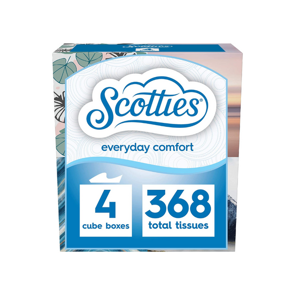 4 Boxes of 96-Ct Scotties Facial Tissues