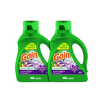 2 botellas de detergente líquido para ropa Gain + Aroma Boost