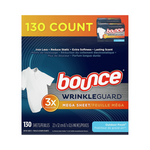 Box Of 130 Bounce WrinkleGuard Or Lint/Pet Hair Guard Mega Dryer Sheets