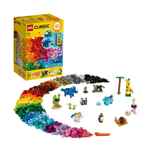 1,500 LEGO Classic Bricks and Animals Toy Set