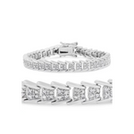 Pulsera de diamantes de 1 quilate con revestimiento de platino