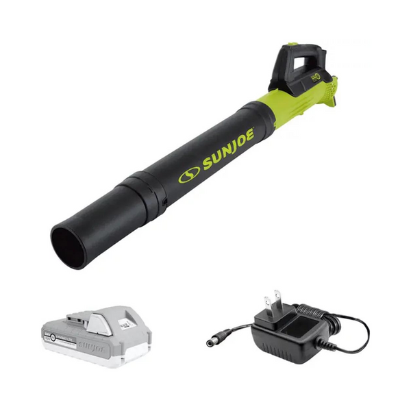 Sun Joe 24V iON+ Cordless Turbine Jet Leaf Blower Kit w/ 2.0Ah Battery & Charger