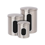 Honey-Can-Do 3-Piece Metal Nested Canister Storage Set