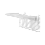 Walker Edison - Estante universal de metal para litera con cesta de almacenamiento