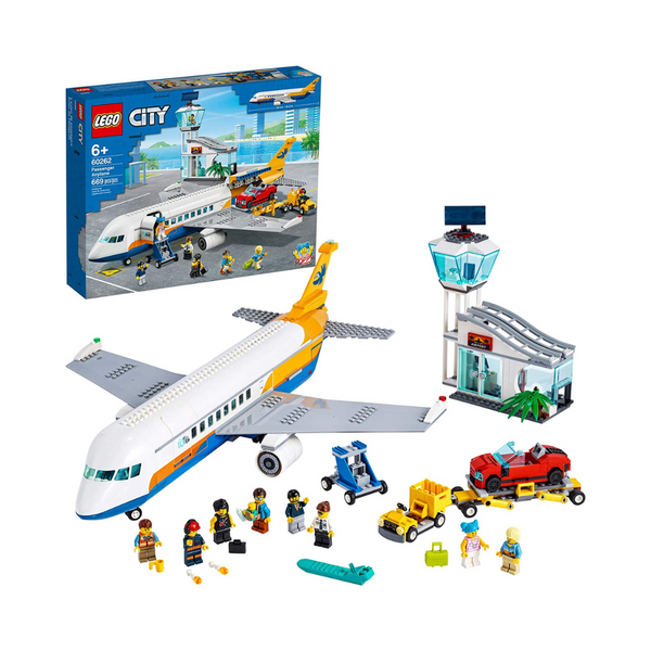 LEGO City Passenger Airplane w/ Radar Tower, Airport Truck & More