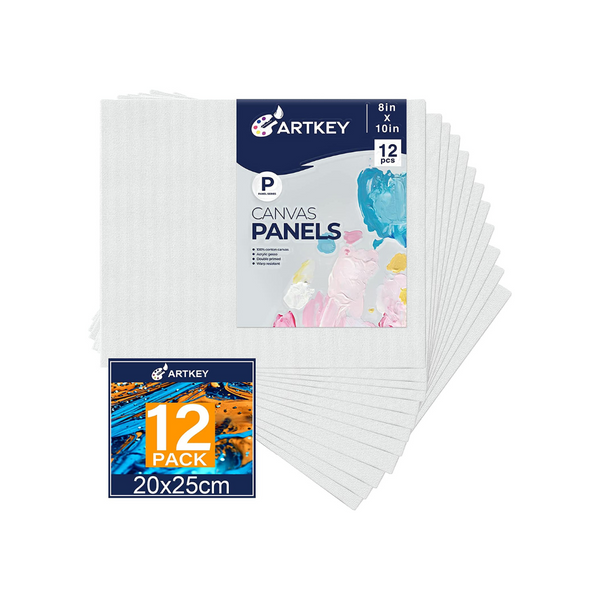 12 paquetes de paneles de lona de 8x10 pulgadas para pintar