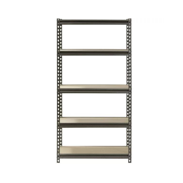 Muscle Rack Estantes independientes de acero con 5 estantes, 30 pulgadas de ancho x 12 pulgadas de profundidad x 60 pulgadas de alto, plateado