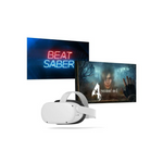 Auriculares VR avanzados Meta Quest 2 + vales para juegos RE4 y Beat Sabre: 128 GB