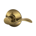 SCHLAGE Accent - Palanca decorativa para puerta simulada de latón envejecido