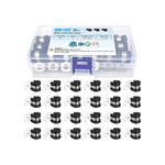 24-Ct Ticonn Cable Clamps (Rubber Cushioned 304 Stainless Steel, various sizes)