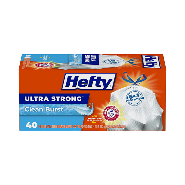 Paquete de 40 bolsas de basura de cocina altas, ultrafuertes, de 13 galones