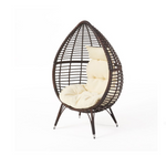 Noble House Melton Cushion Resin Wicker Outdoor Lounge Chair