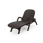 Keenan Outdoor Faux Wicker Chaise Lounge
