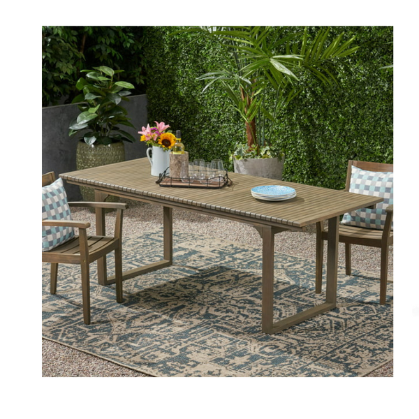 Outdoor Expandable Acacia Wood Dining Table PzDeals