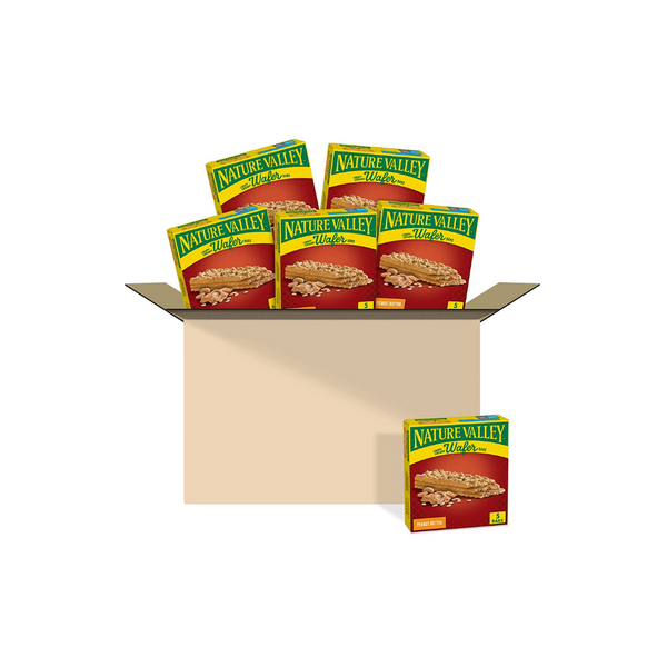Barra de oblea cremosa crujiente Nature Valley de 30 unidades, 1.3 oz (mantequilla de maní)